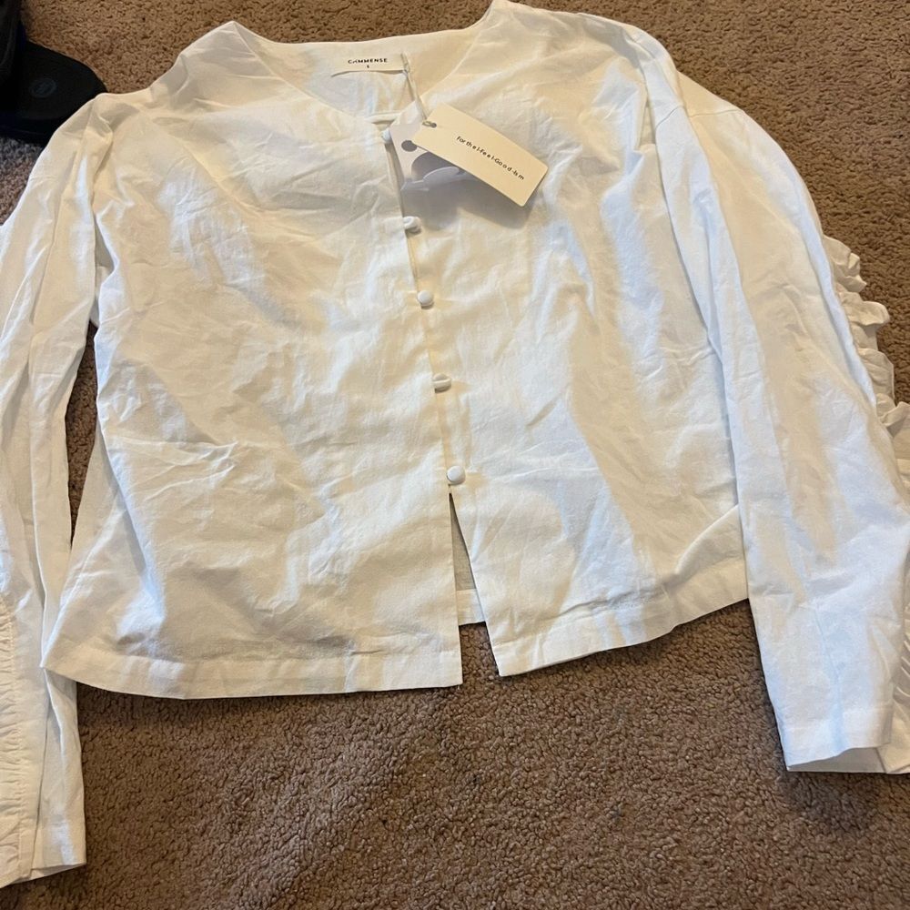 NWT commense white blouse small - Picture 1 of 10